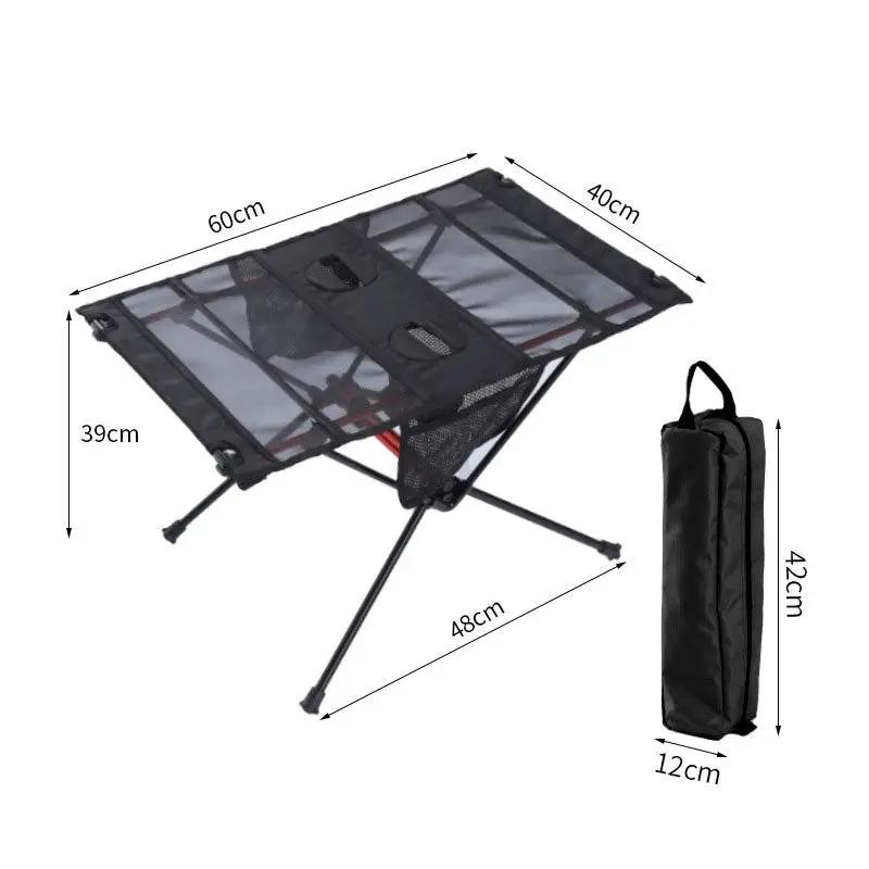 Ultra Light Folding Table Outdoor Camping Camping Car Portable Barbecue Picnic Cup Hole Mobile Phone Bag Small Table by eprolo
