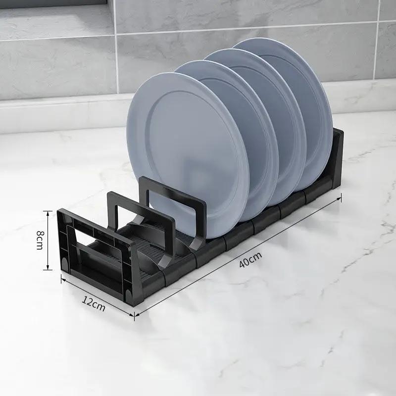 Space Aluminum Draining Dish Rack Cutlery Rack Drawer Dish Rack Nail Free Kitchen Supplies Storage Rack by eprolo