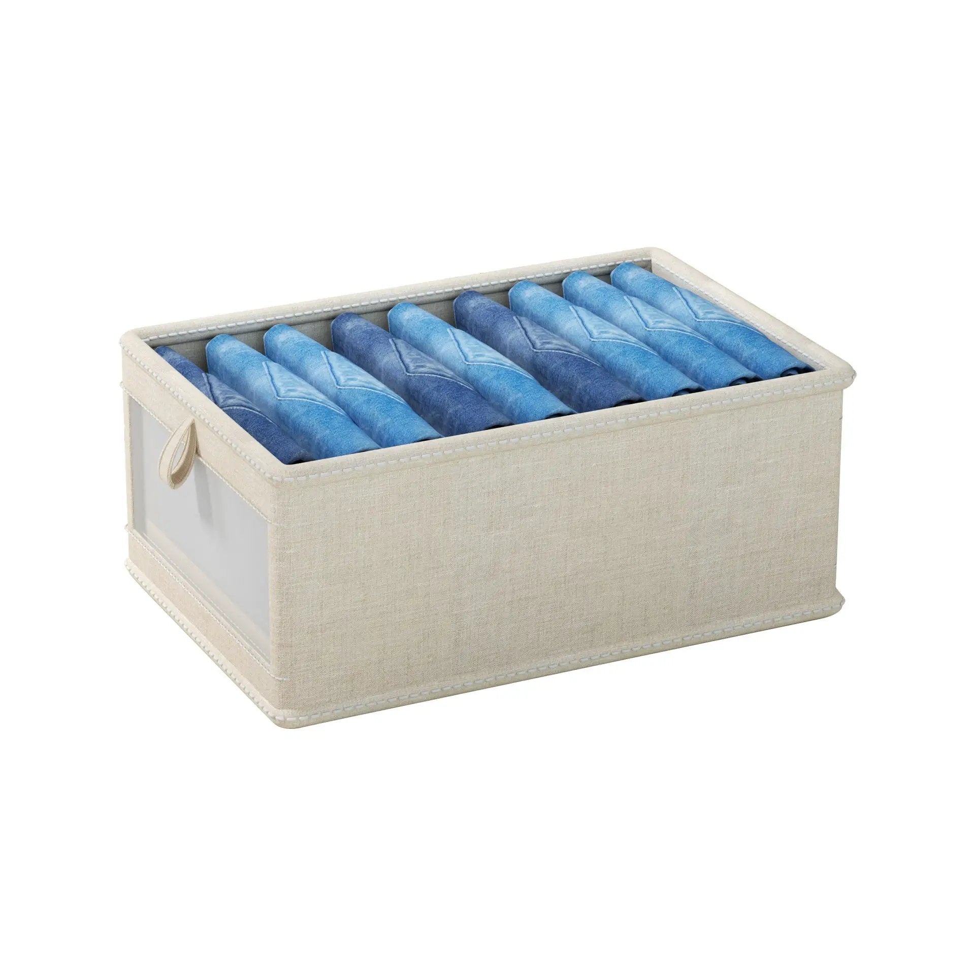 Visible foldable clothes storage box home wardrobe clothing storage box by eprolo