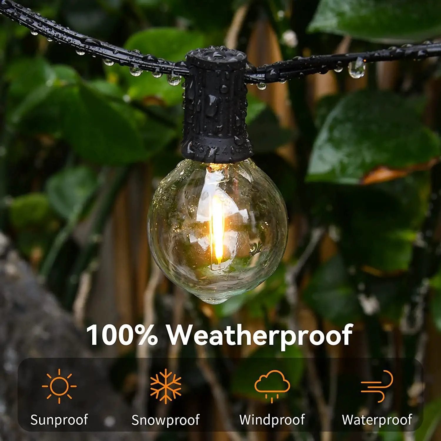 Outdoor Waterproof Camping G40 Solar String Lights by eprolo