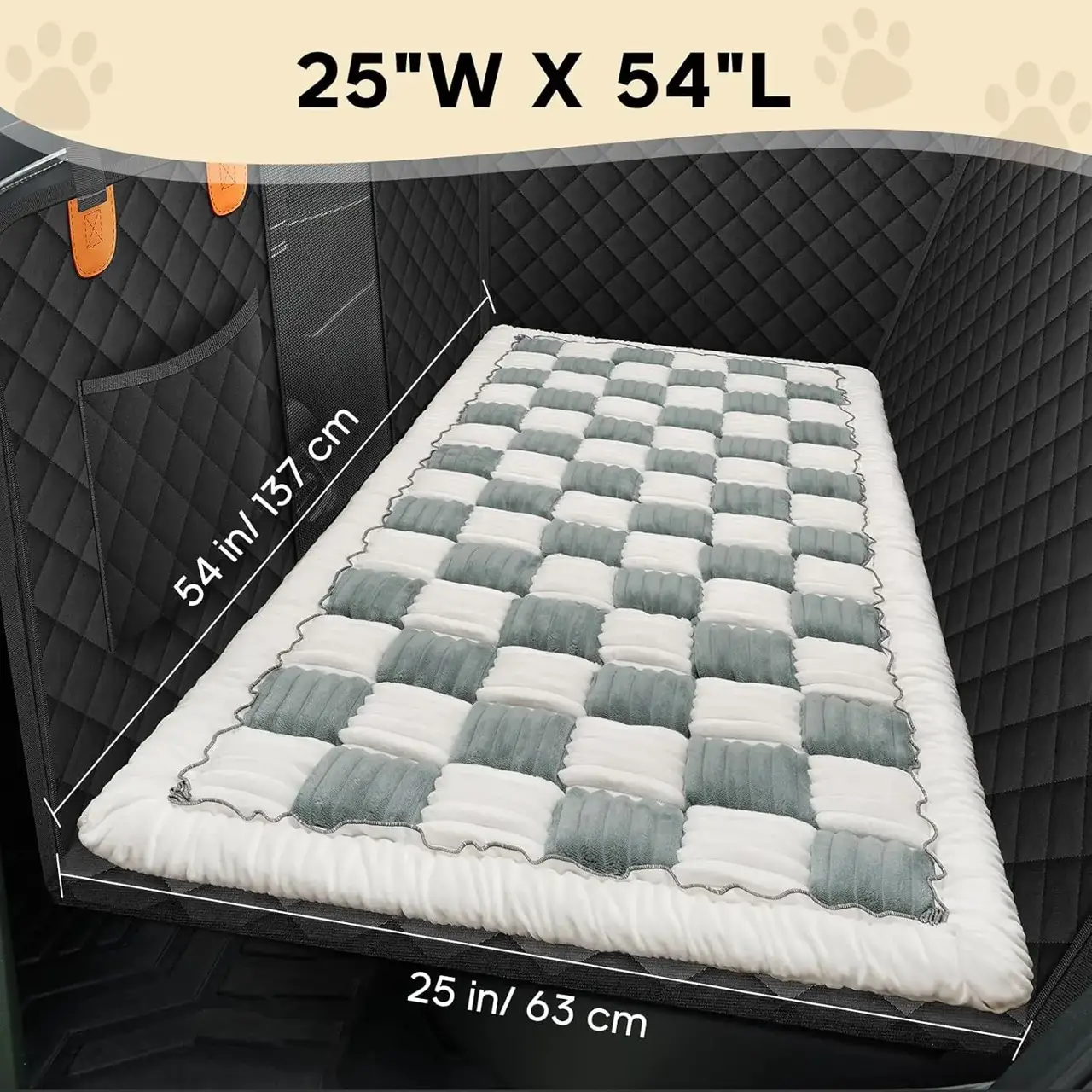 Sleeping Car Mat Pet Thickened Seat Pad Car Back Seat Checkered Dog Bed In Stock Factory Wholesale by eprolo