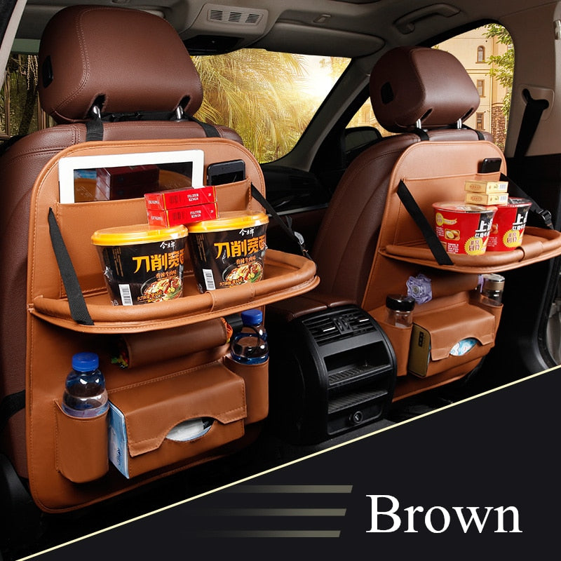 TrailPaw Seat Back Organizer & Fold-Down Tray