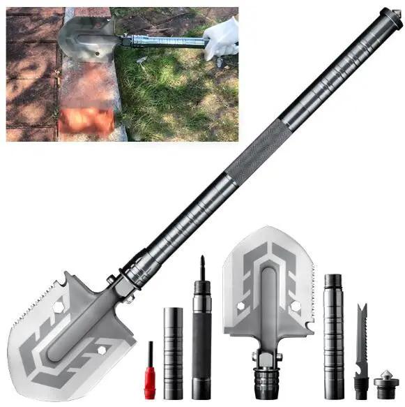 Outdoor Multi-purpose Shovel Garden Tools Folding Military Shovel Camping Defense Security Tools by eprolo