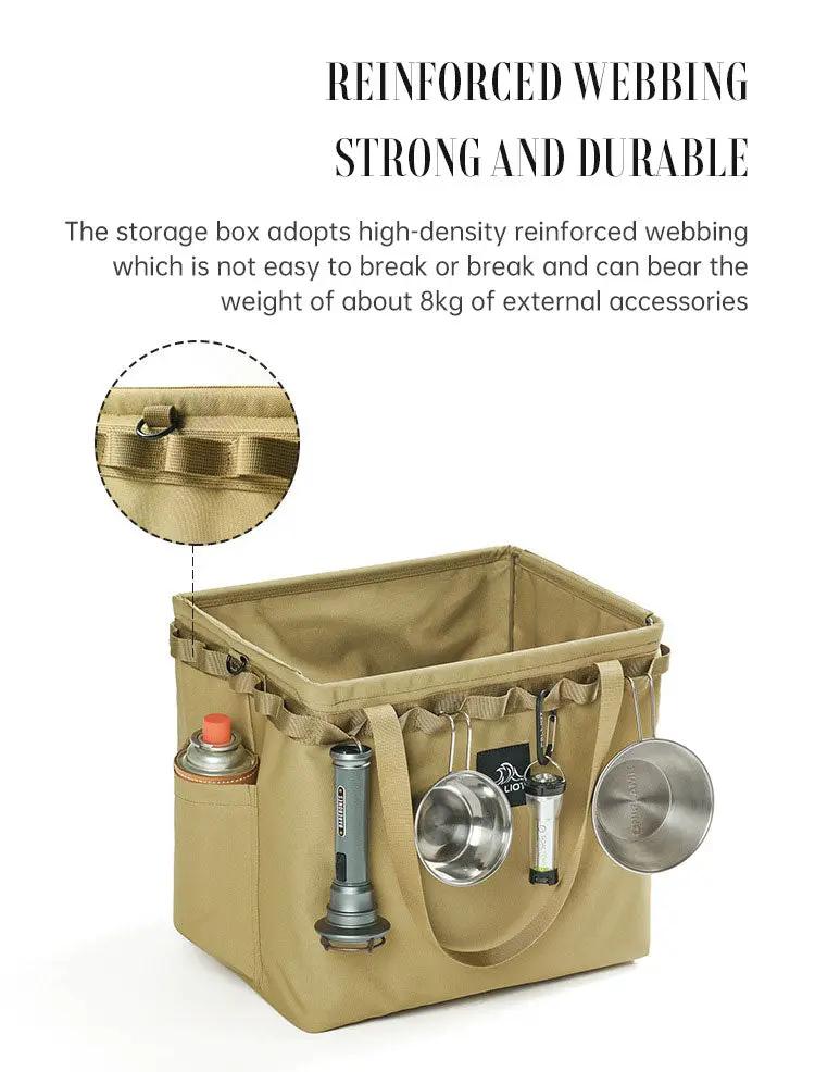 Outdoor Camping Portable Folding Storage Bag Equipment Tent Camping Cutlery Square Organizer Box by eprolo