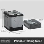 Portable folding camping toilet: adult/child use, self-contained, with lid and seat. by eprolo