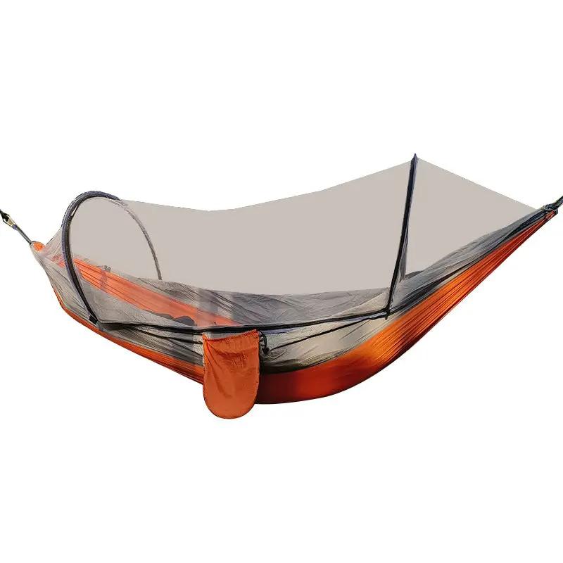 Automatic Quick Opening Mosquito Net Hammock Outdoor Camping Pole Mosquito Net Hammock Anti Roll Nylon Hammock by eprolo