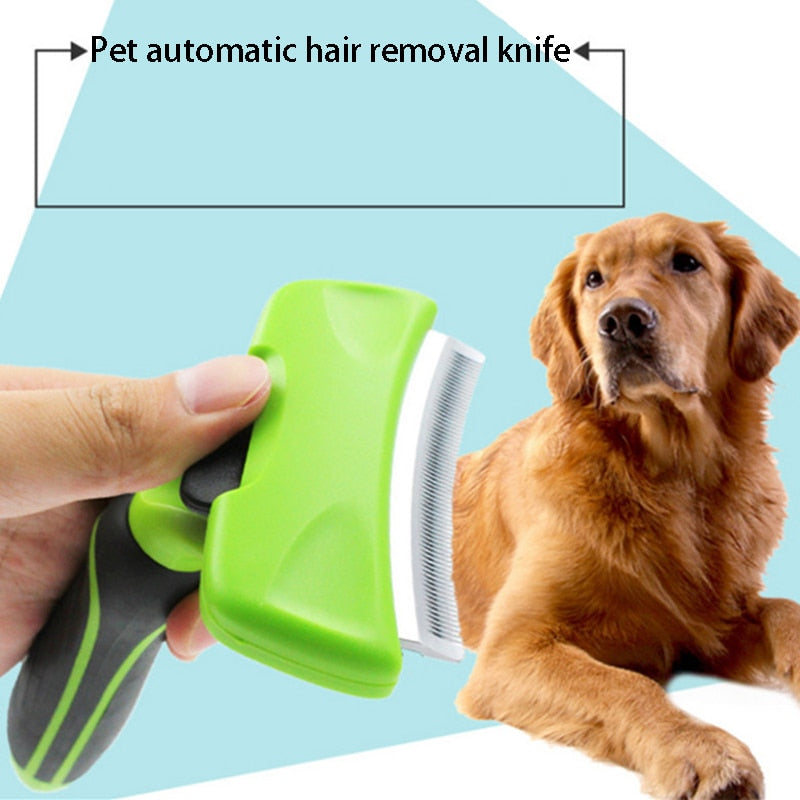TrailPaw Deshedding Rake & Grooming Brush for Dogs & Cats