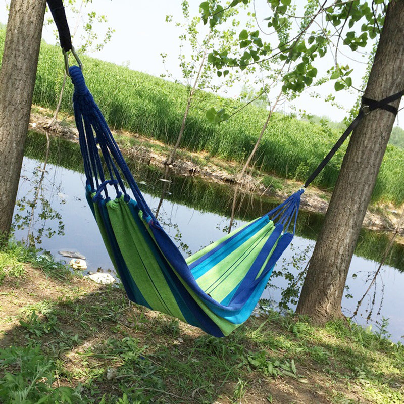 TrailPaw Rainbow Canvas Camping Hammock