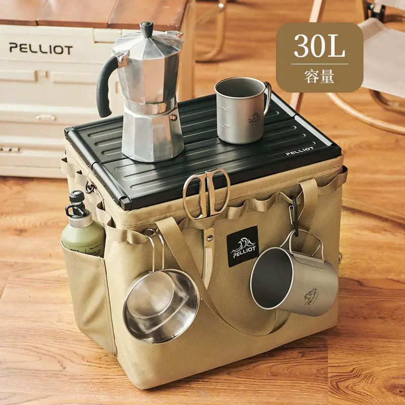 Outdoor Camping Portable Folding Storage Bag Equipment Tent Camping Cutlery Square Organizer Box by eprolo
