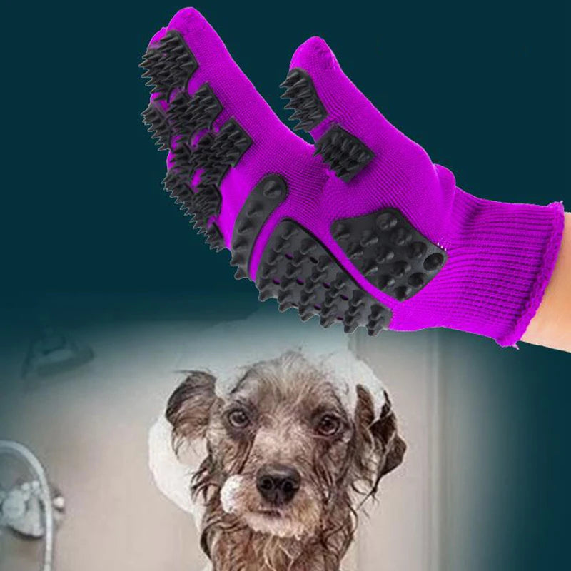 TrailPaw Deshedding Grooming Glove for Dogs & Cats