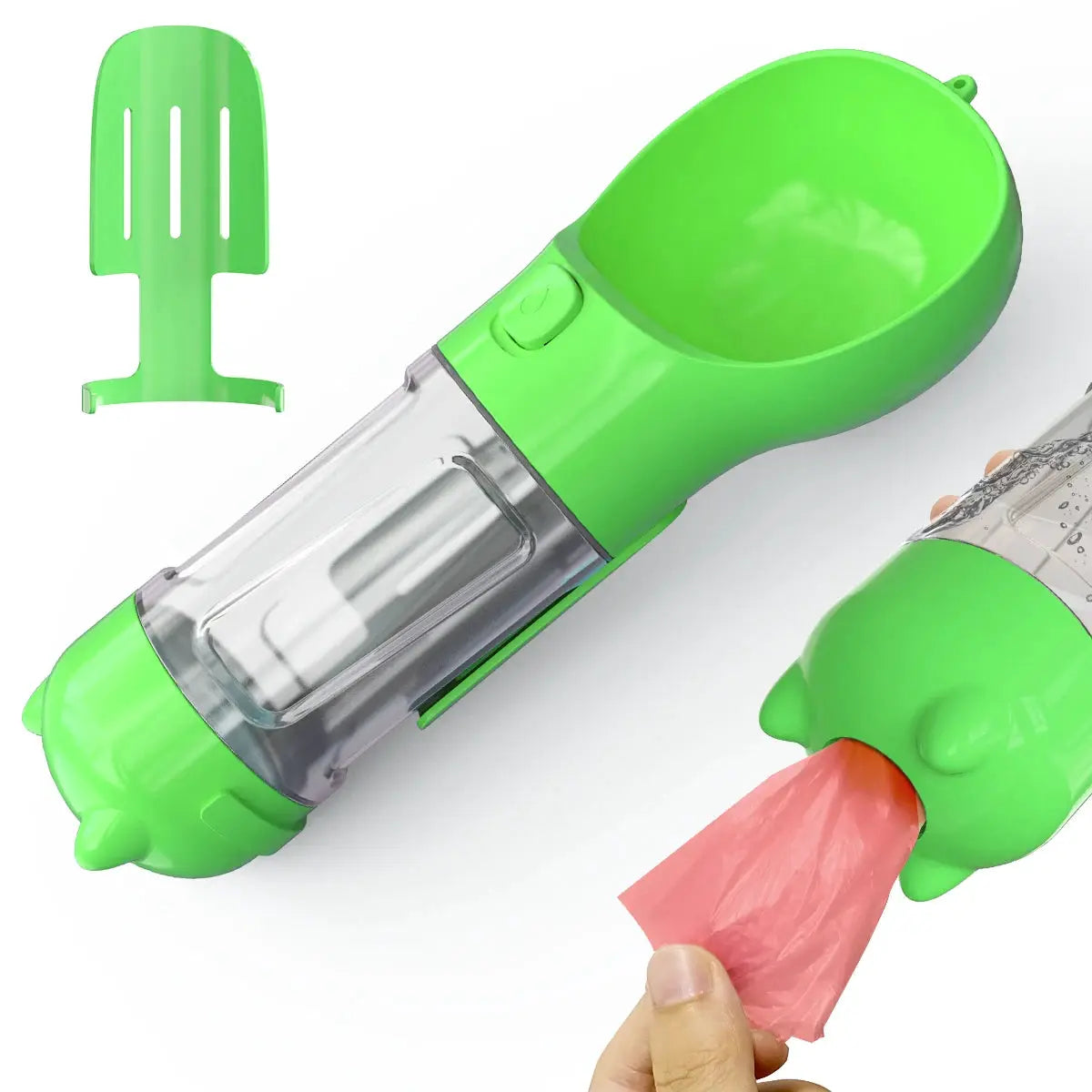 Portable Pet Cat Dog Water Bottle Feeder Container Drinking Bowl Dispenser With Poop Shovel Plastic Bags Leak Proof Lock Sale by eprolo
