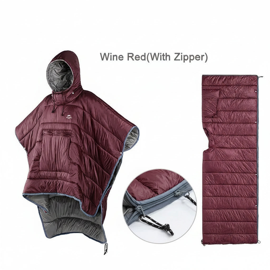 Naturehike Wearable Cloak Sleeping Bag - Waterproof Camp Quilt by eprolo