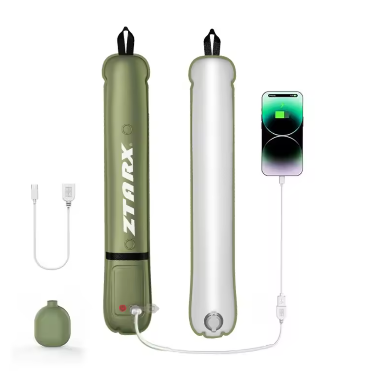 TrailPaw Inflatable Solar Lantern — USB Waterproof Camping Light