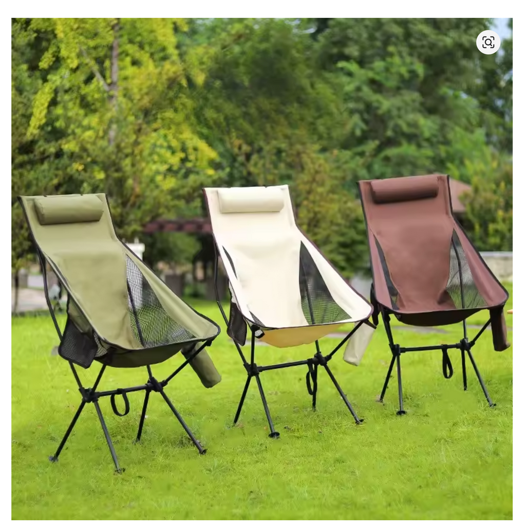 TrailPaw Folding Camping Chair with Headrest