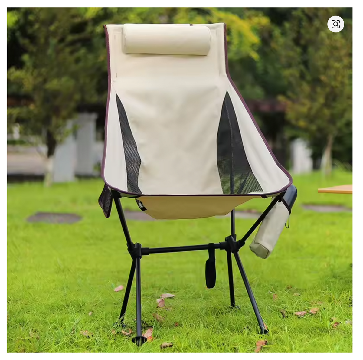 TrailPaw Folding Camping Chair with Headrest