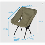 TrailPaw Ultralight Folding Camp Chair, adult size dimensions: 51 cm backrest width, 66 cm overall height, 37 cm seat height, 36 x 30 cm base