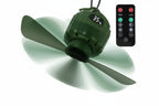 3-in-1 Camping Fan With LED Lantern, Hanging Tent Fan 3 Wind Speeds, Remote Control Timer, USB Power Bank, Low Noise Rechargeable Fan With Battery Display, Detachable Blades For Outdoor Indoor Use by S.H.WS Essentials