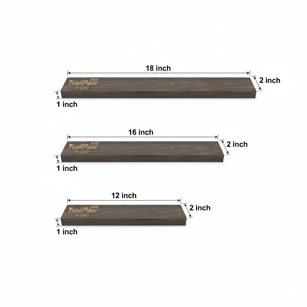 TrailPaw Acacia Wood Magnetic Knife Strip — Wall Mount