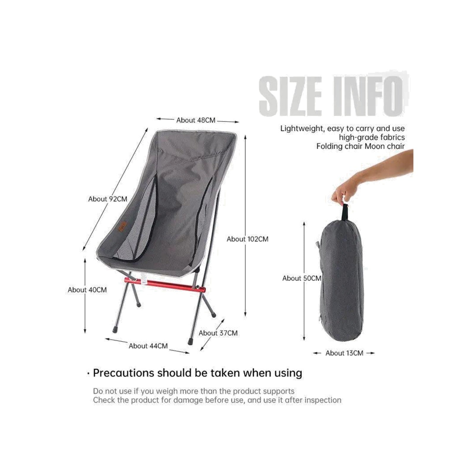 TrailPaw Heightened Moon Chair — Portable Folding Camp Chair