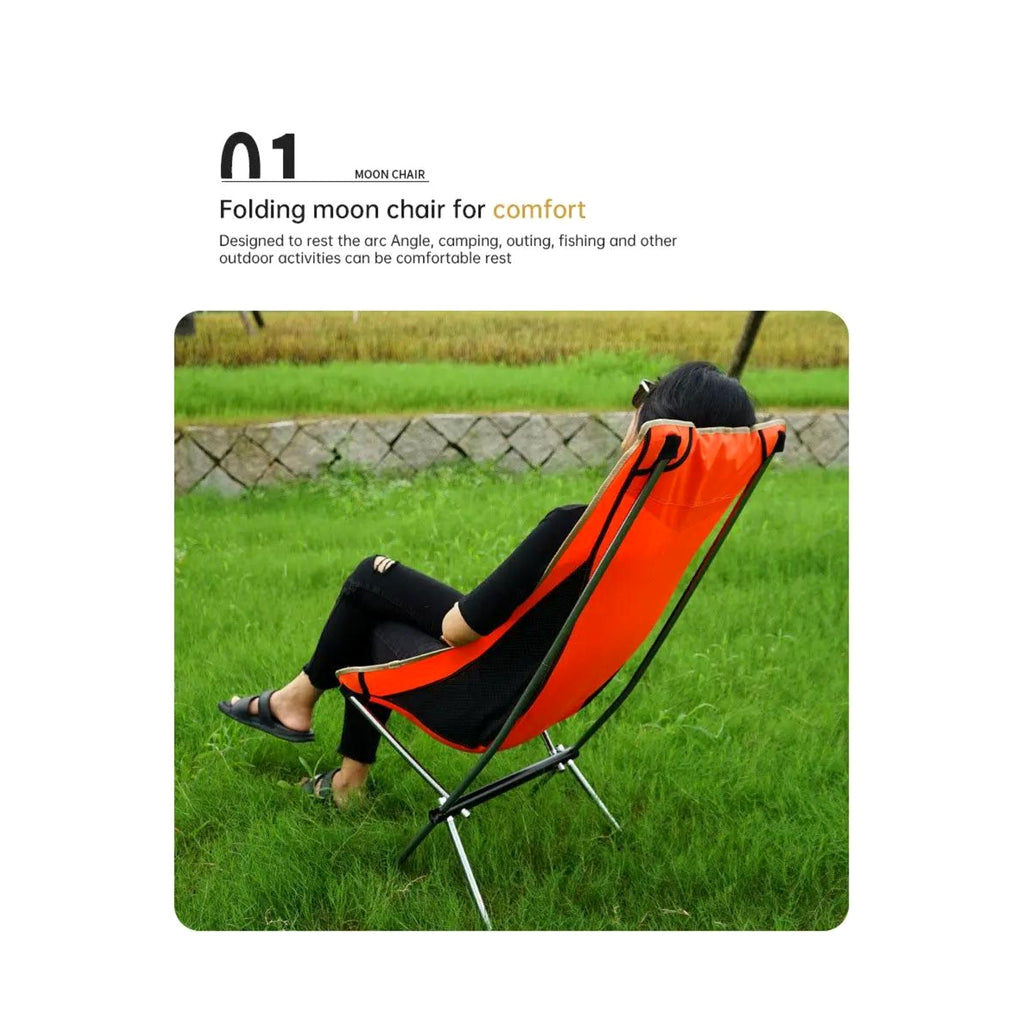 TrailPaw Heightened Moon Chair — Portable Folding Camp Chair