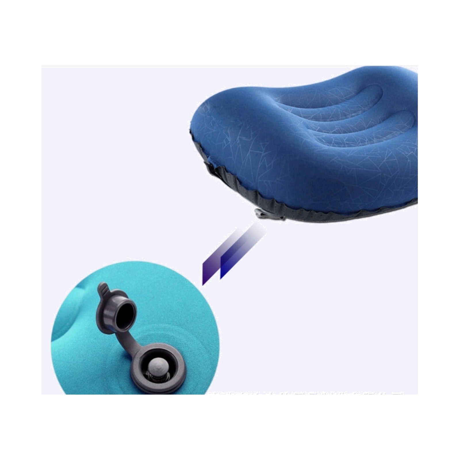 TrailPaw Press-Inflate Travel Pillow for Camping & Road Trips