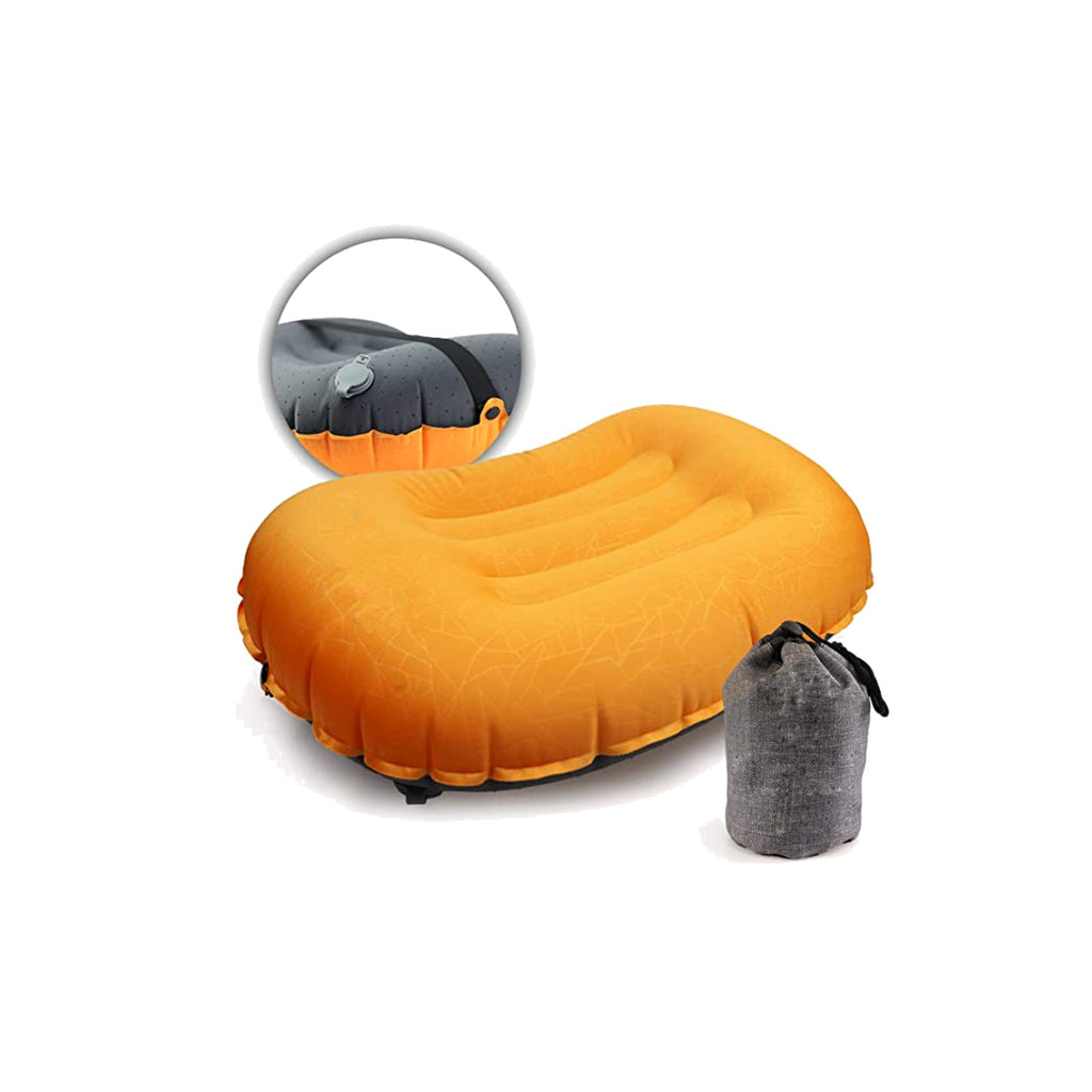 TrailPaw Press-Inflate Travel Pillow for Camping & Road Trips