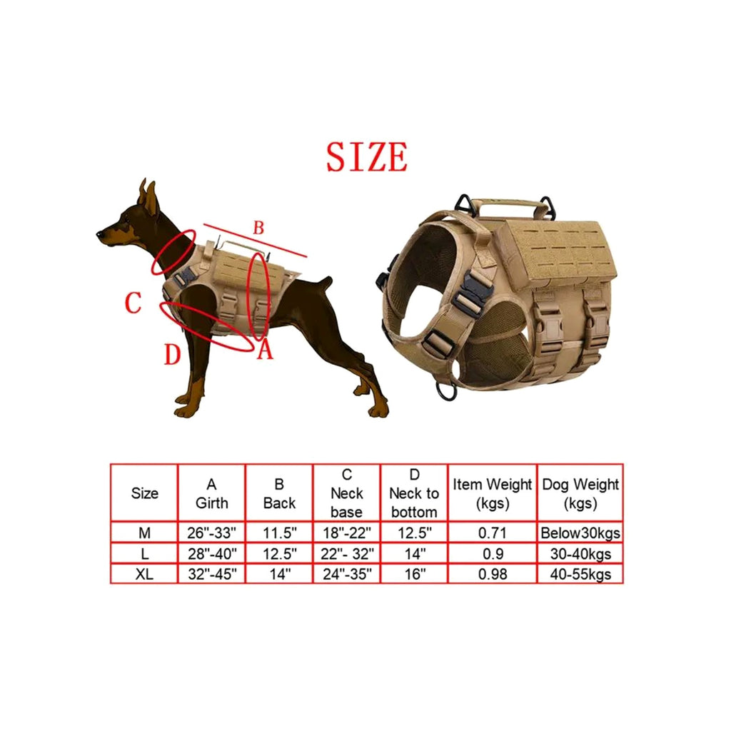 TrailPaw Tactical K9 Harness Vest