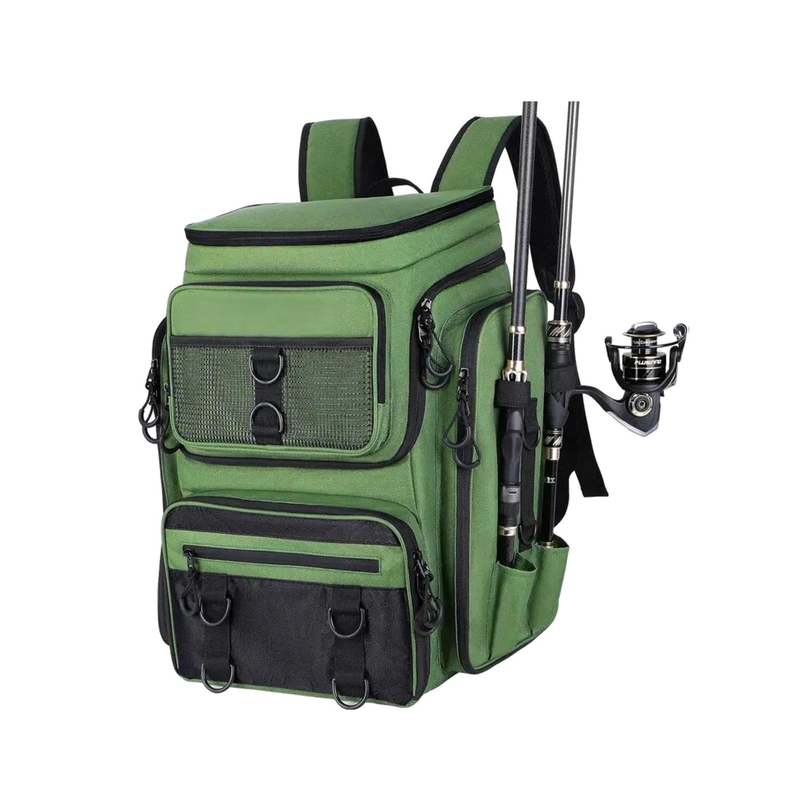 TrailPaw 42L Fishing & Outdoor Backpack — Built-In Rod Holder