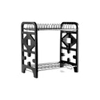 TrailPaw Two-Tier Dish Rack — Stainless Steel, Vertical Drain