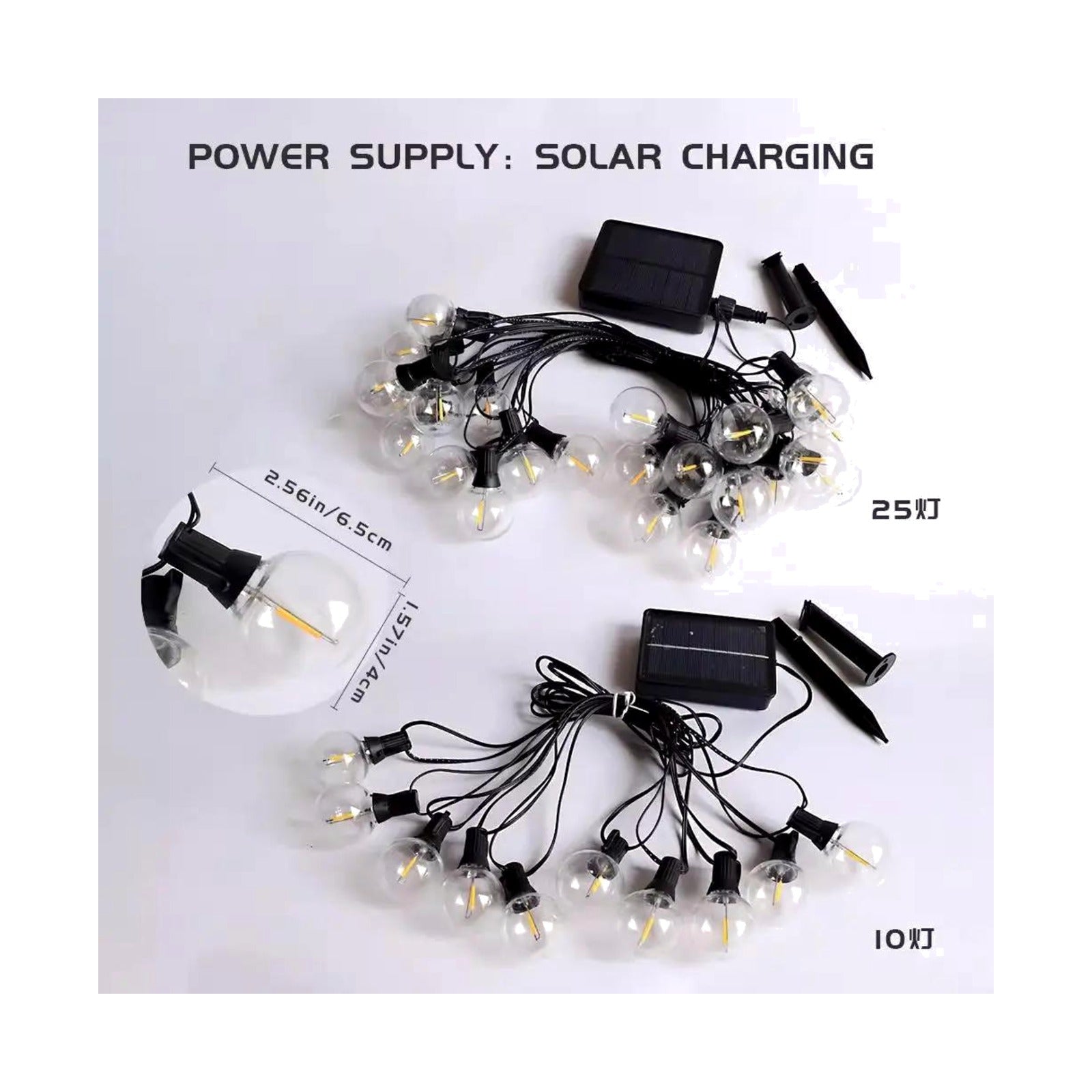 TrailPaw Solar String Lights — IP65 Waterproof, 15m