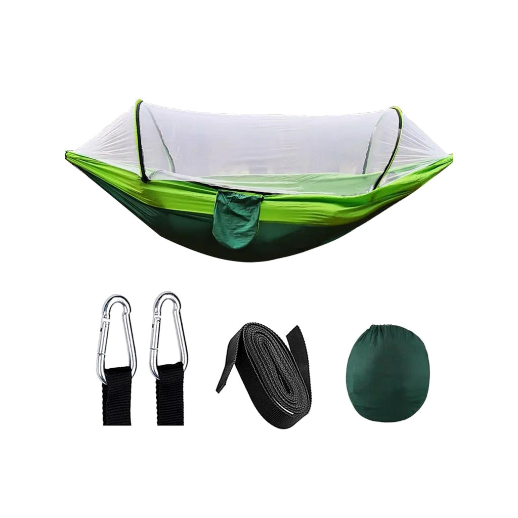 TrailPaw Trek Hammock — Auto-Opening Mosquito Net with Poles