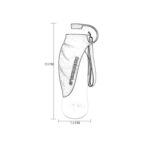 TrailPaw 580ml Portable Dog Water Bottle & Travel Bowl