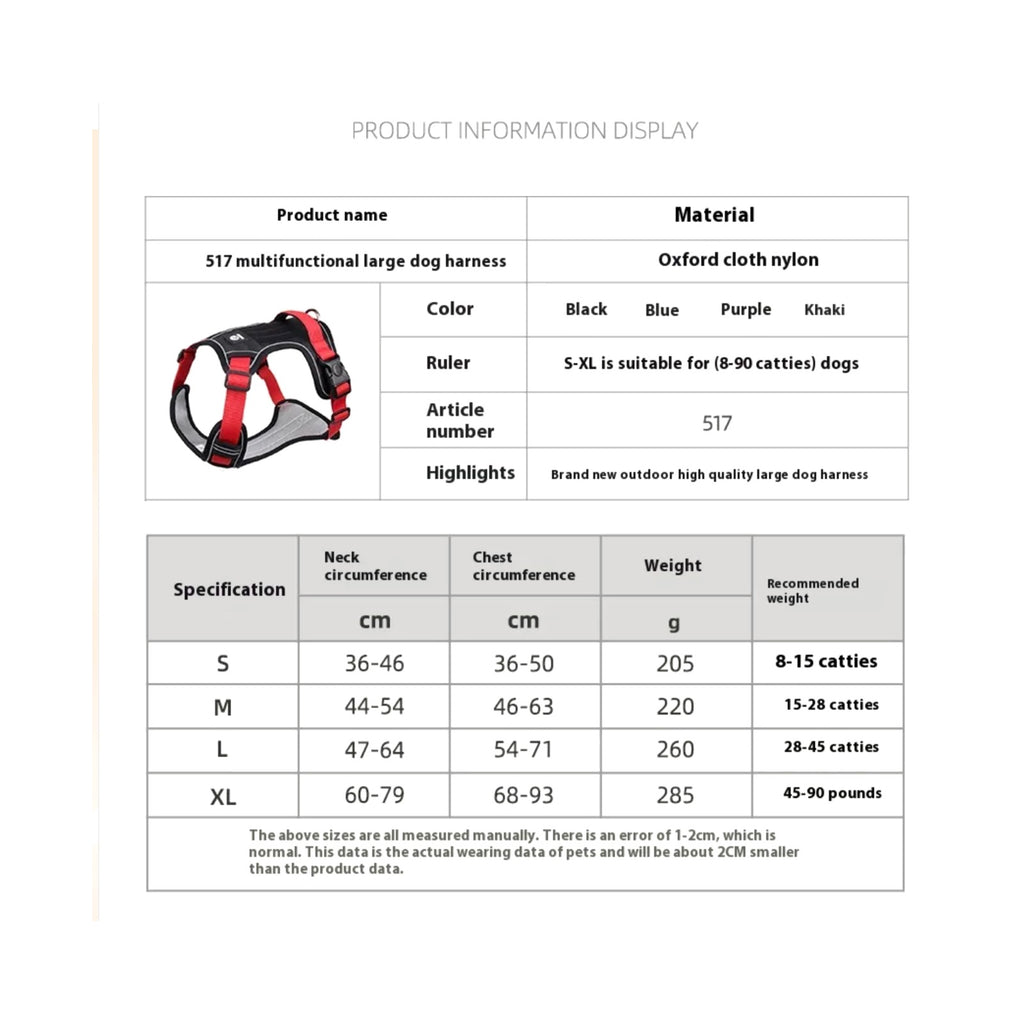 TrailPaw Adventure Dog Vest Harness