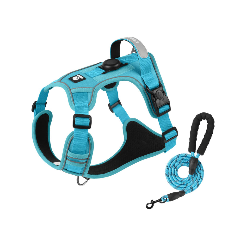TrailPaw No-Escape Reflective Dog Harness & Leash Set