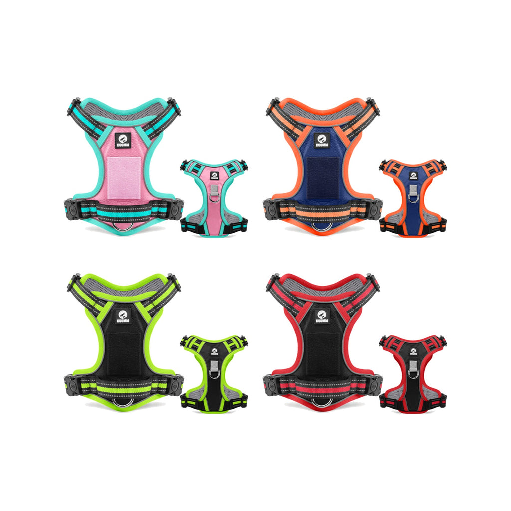 TrailPaw No-Escape Reflective Dog Harness & Leash Set