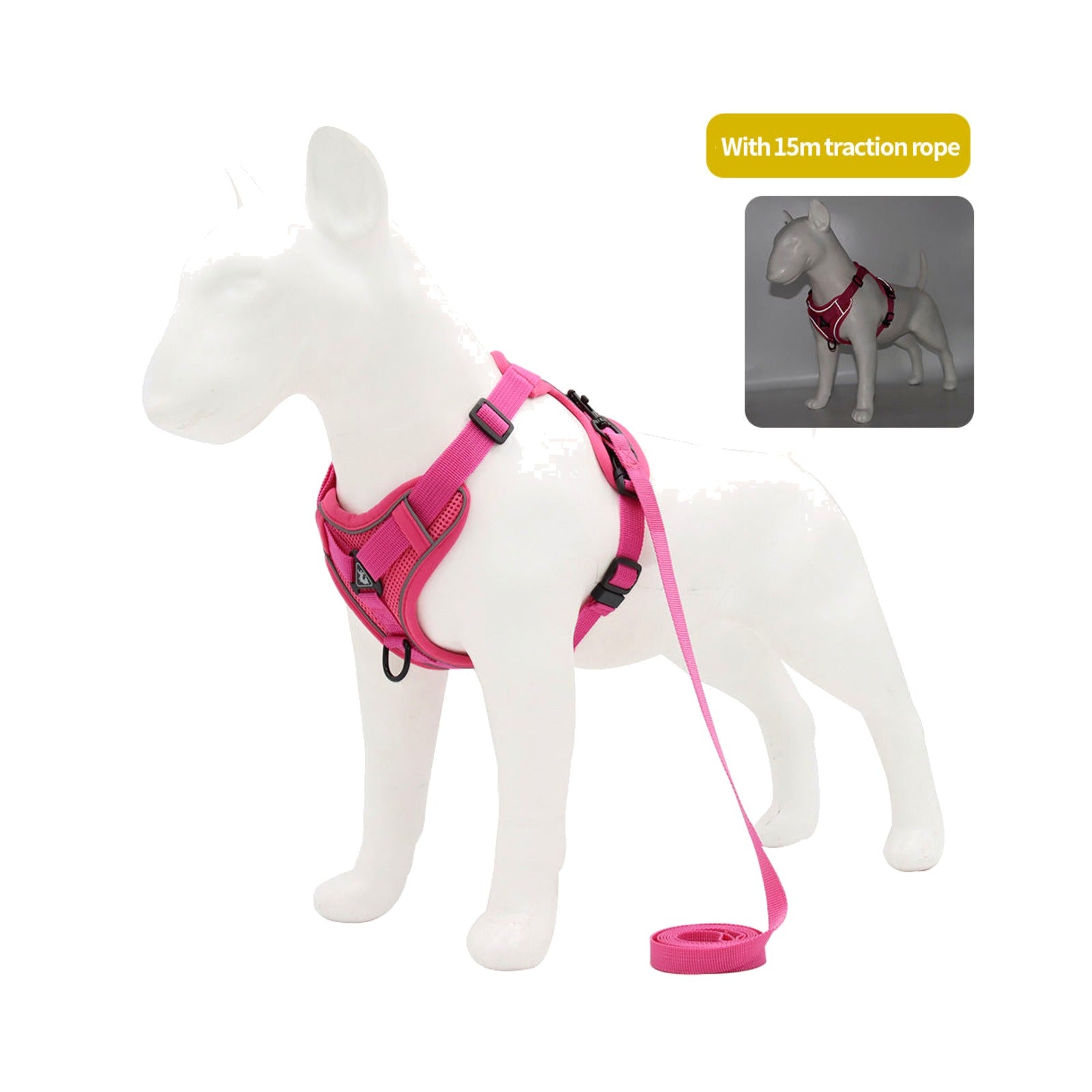 TrailPaw Reflective Breathable Dog Harness & Leash Set