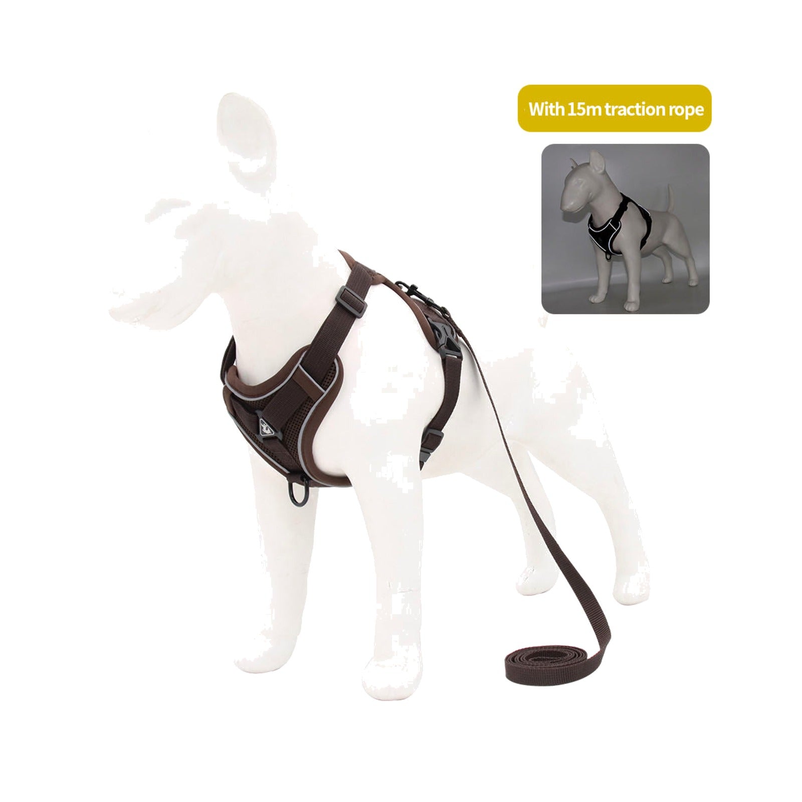 TrailPaw Reflective Breathable Dog Harness & Leash Set