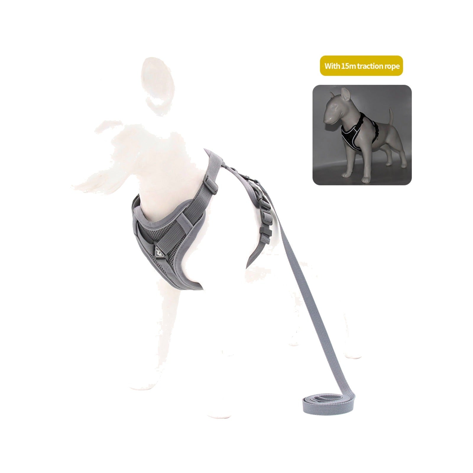 TrailPaw Reflective Breathable Dog Harness & Leash Set