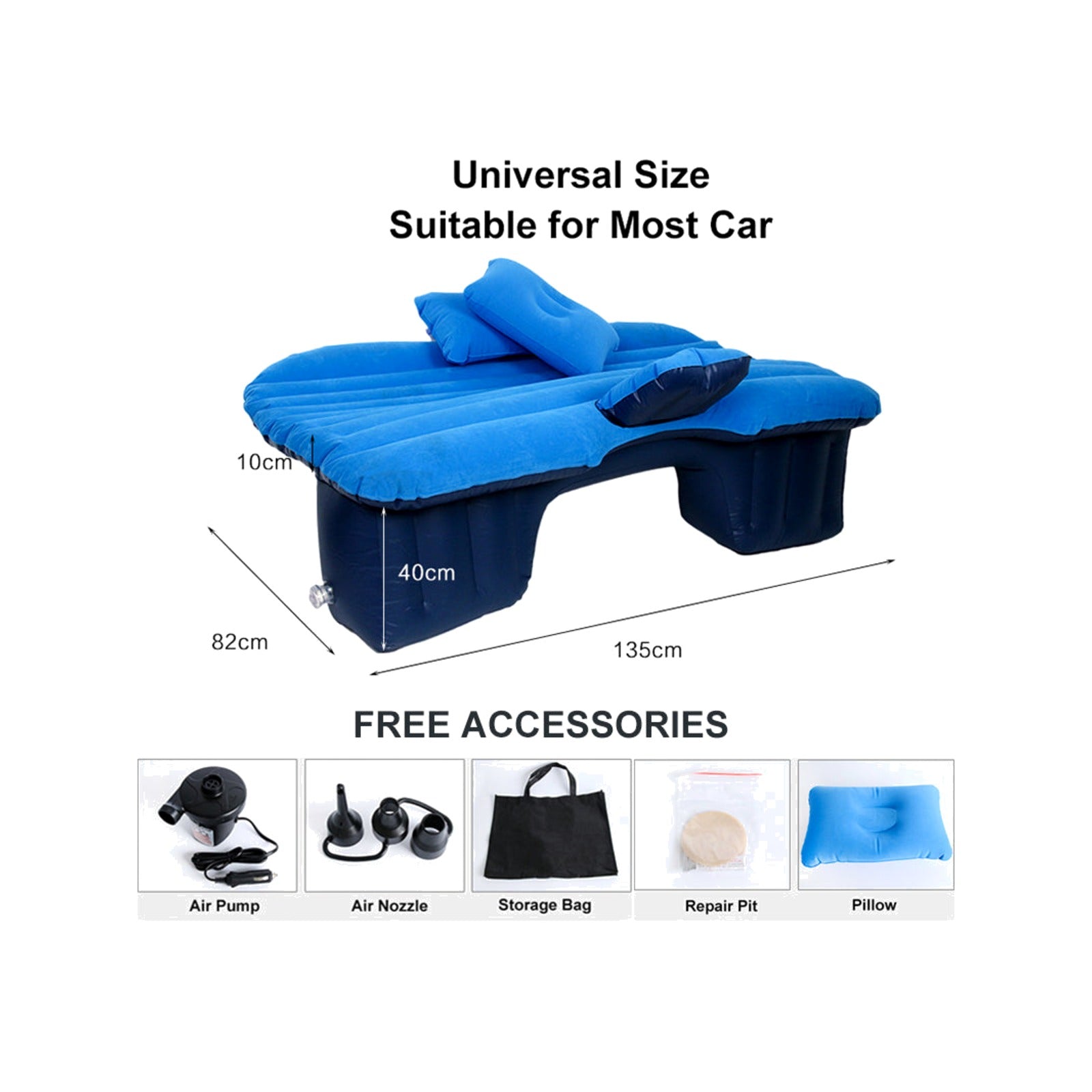 TrailPaw Inflatable Car Back Seat Travel Mattress