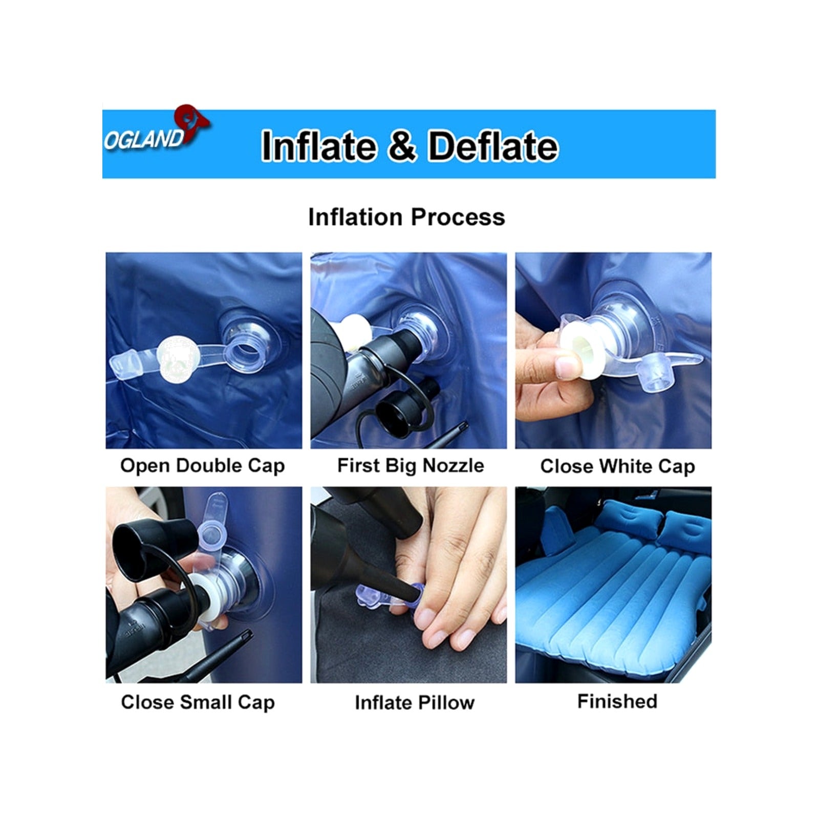 TrailPaw Inflatable Car Back Seat Travel Mattress