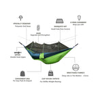 TrailPaw Ultralight Double Camping Hammock with Mosquito Net
