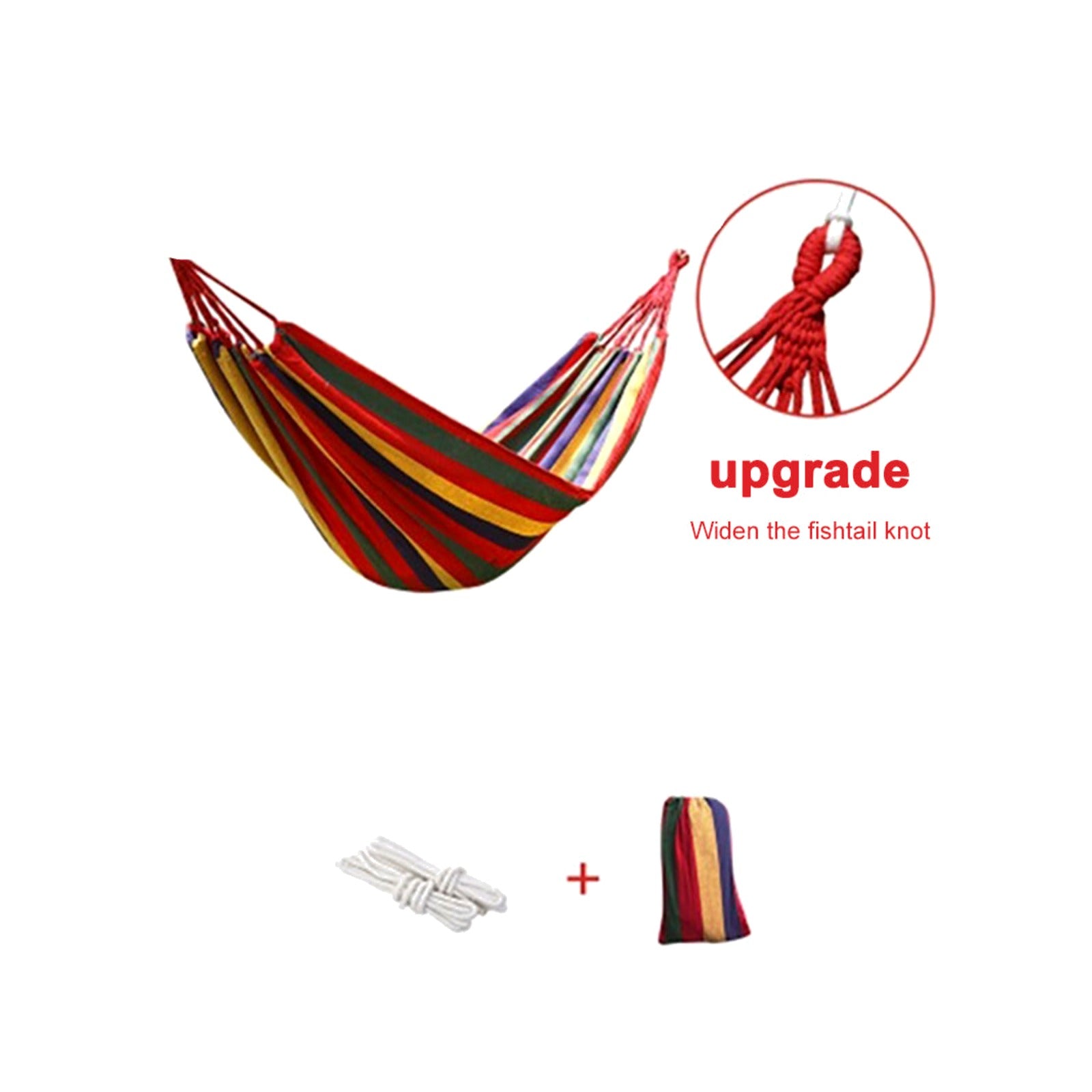 TrailPaw Rainbow Canvas Camping Hammock