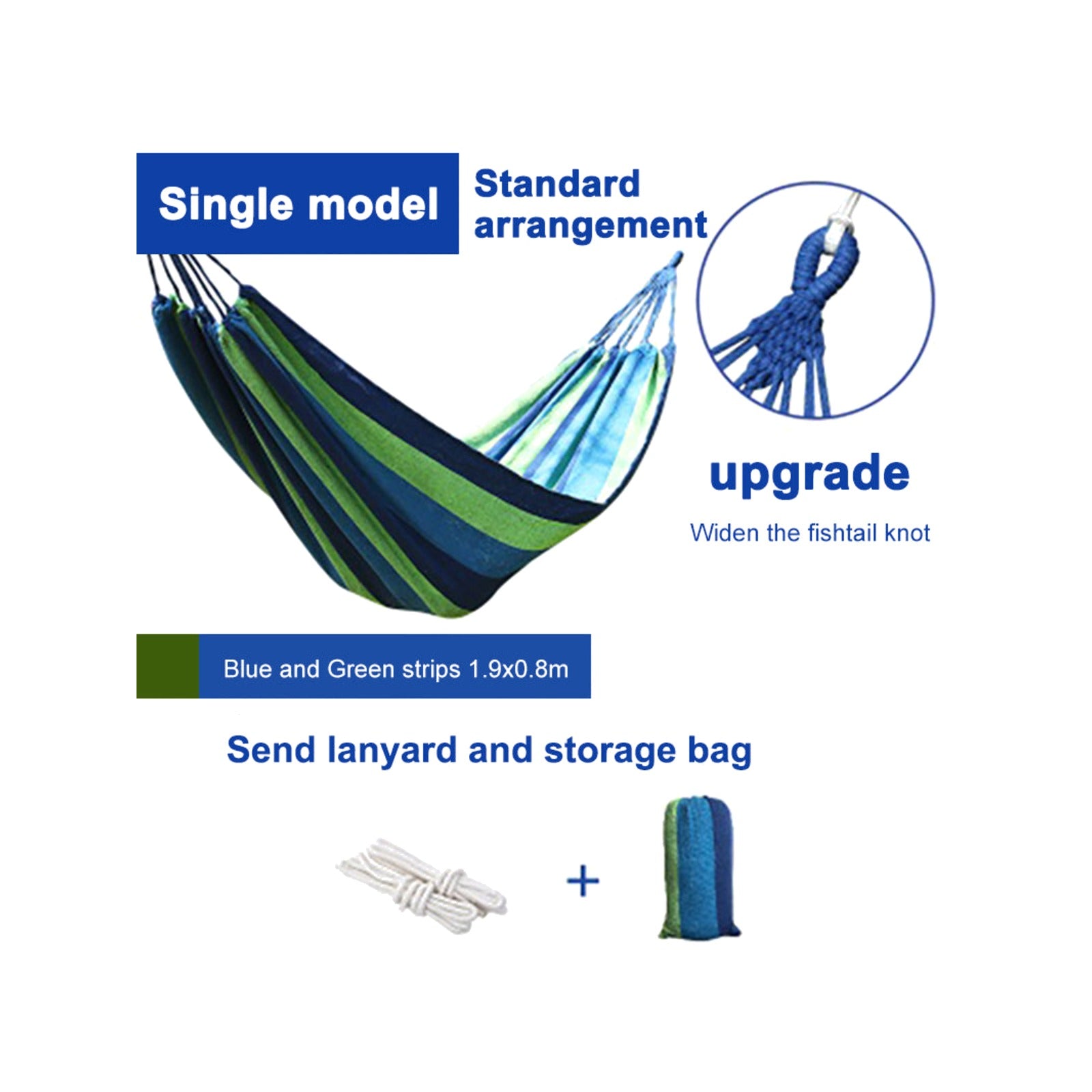 TrailPaw Rainbow Canvas Camping Hammock