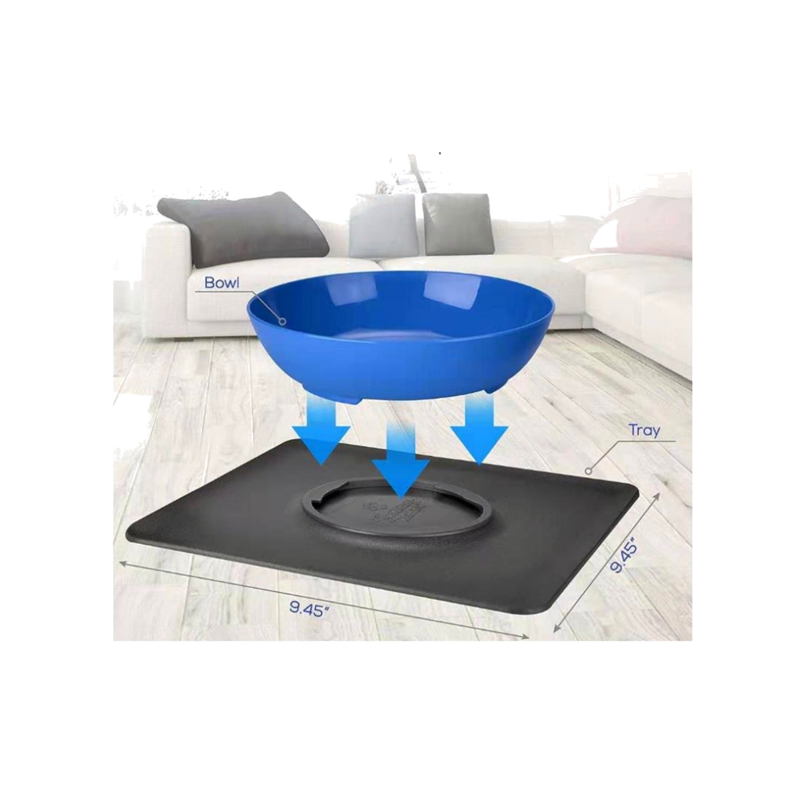 TrailPaw No-Slip Suction Dog Bowl Mat