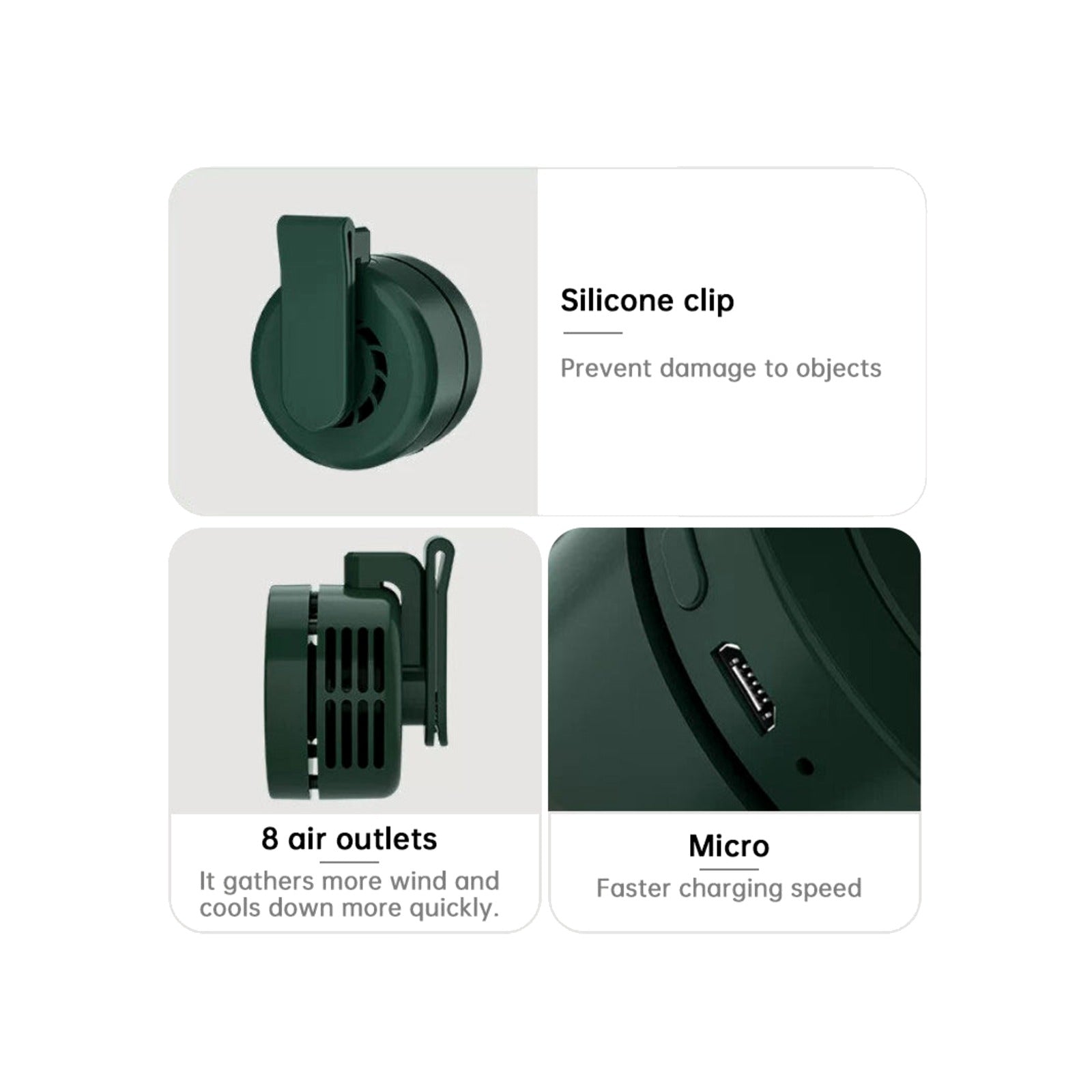 TrailPaw Clip-On Bladeless Neck Fan