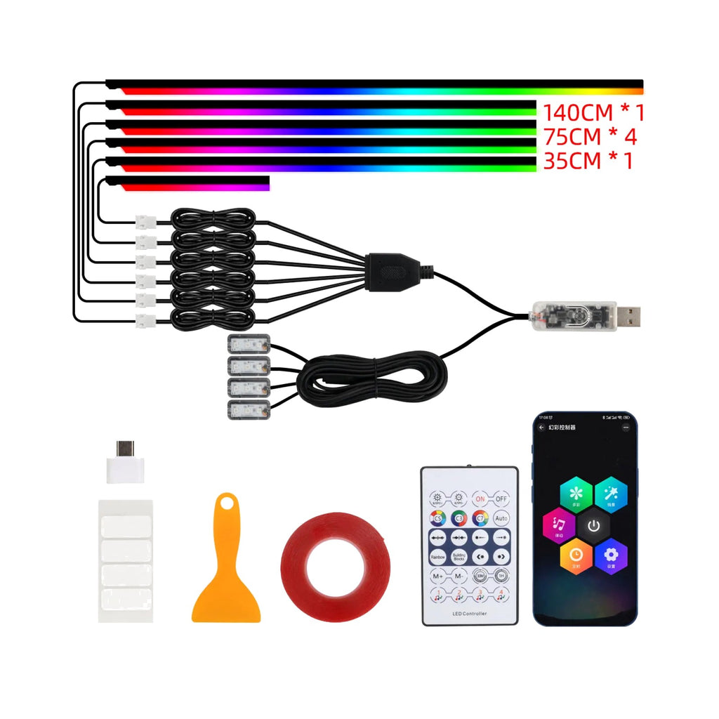 TrailPaw RGB Interior Ambient Light Kit — App & Remote