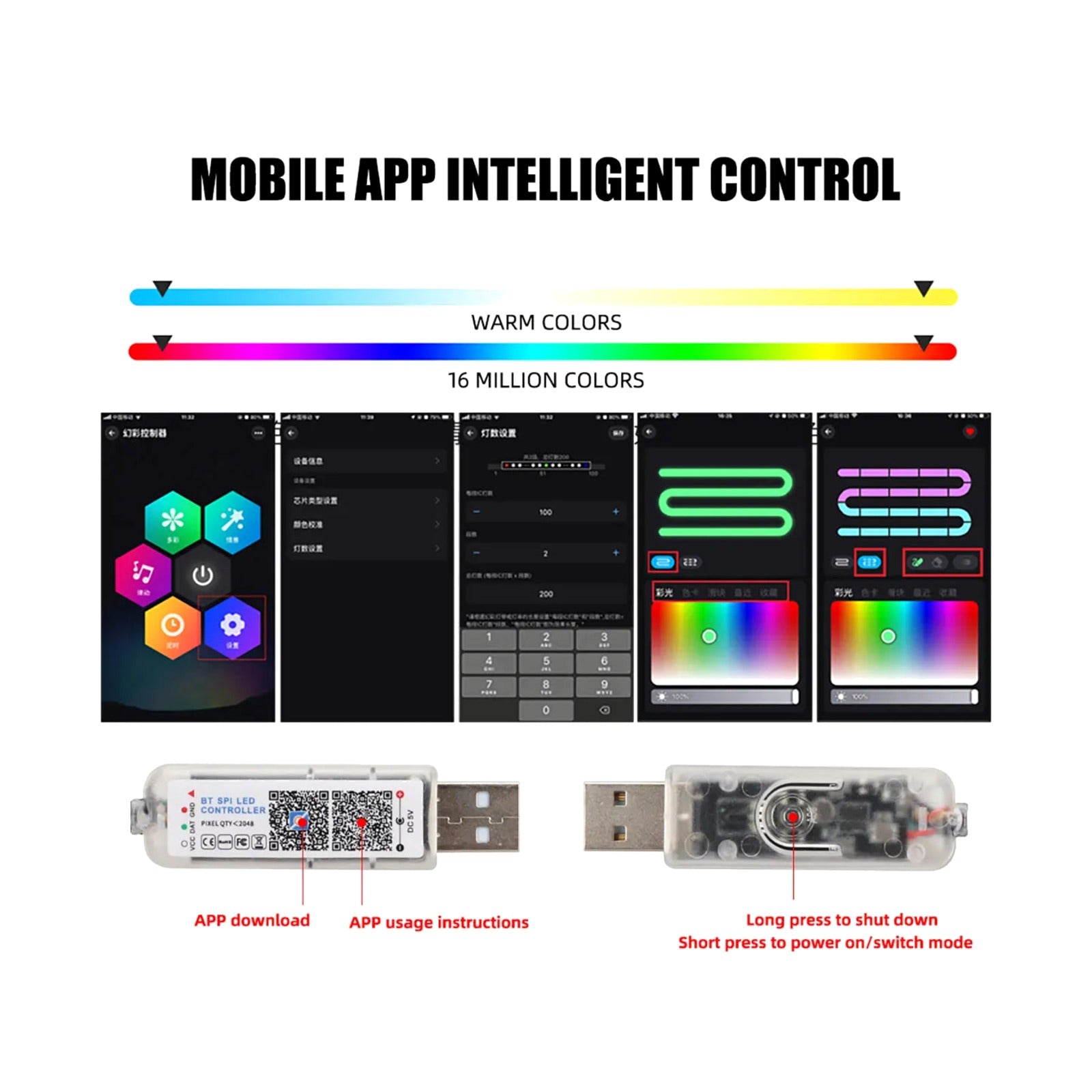 TrailPaw RGB Interior Ambient Light Kit — App & Remote