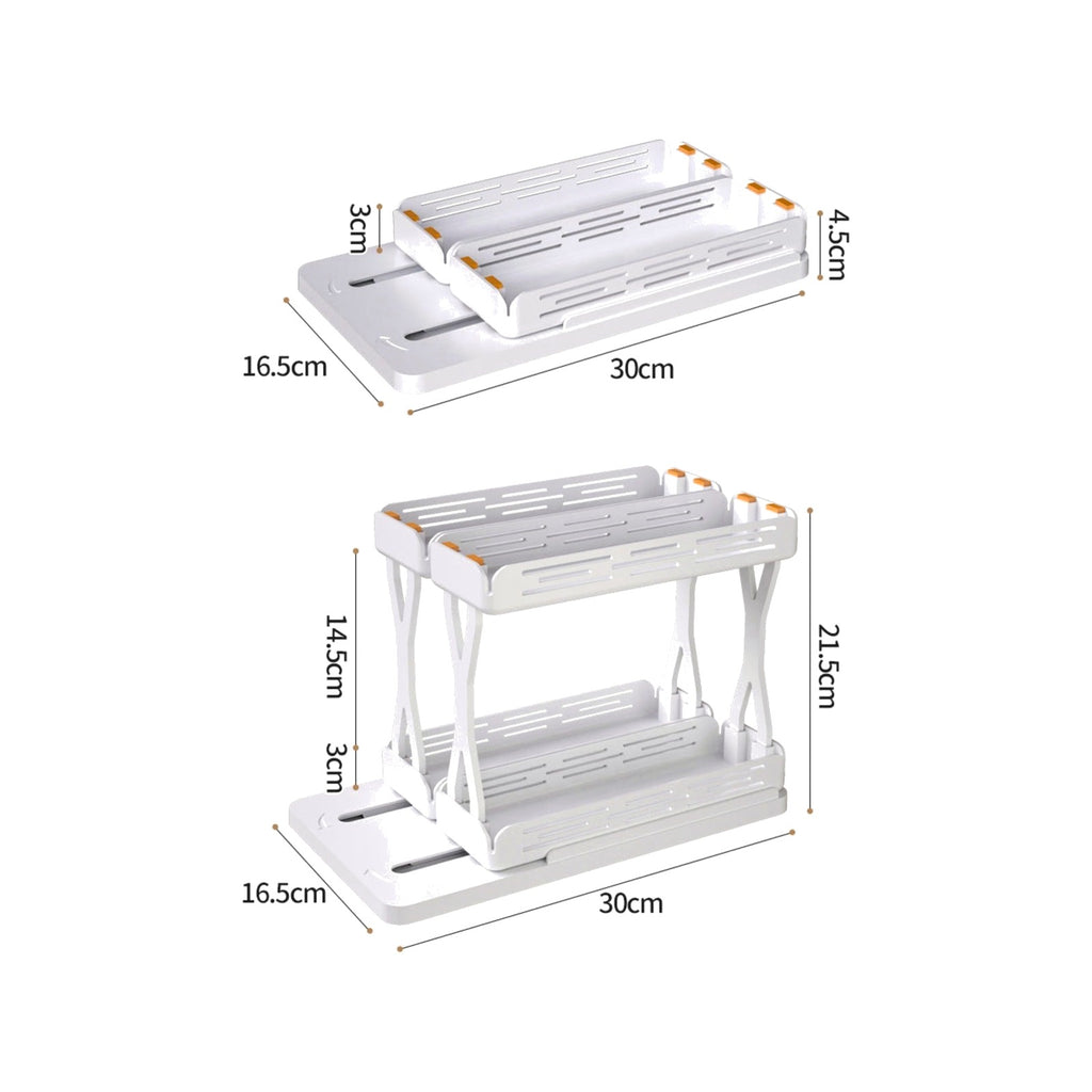 TrailPaw Pull-Out Rotating Spice Rack Organizer