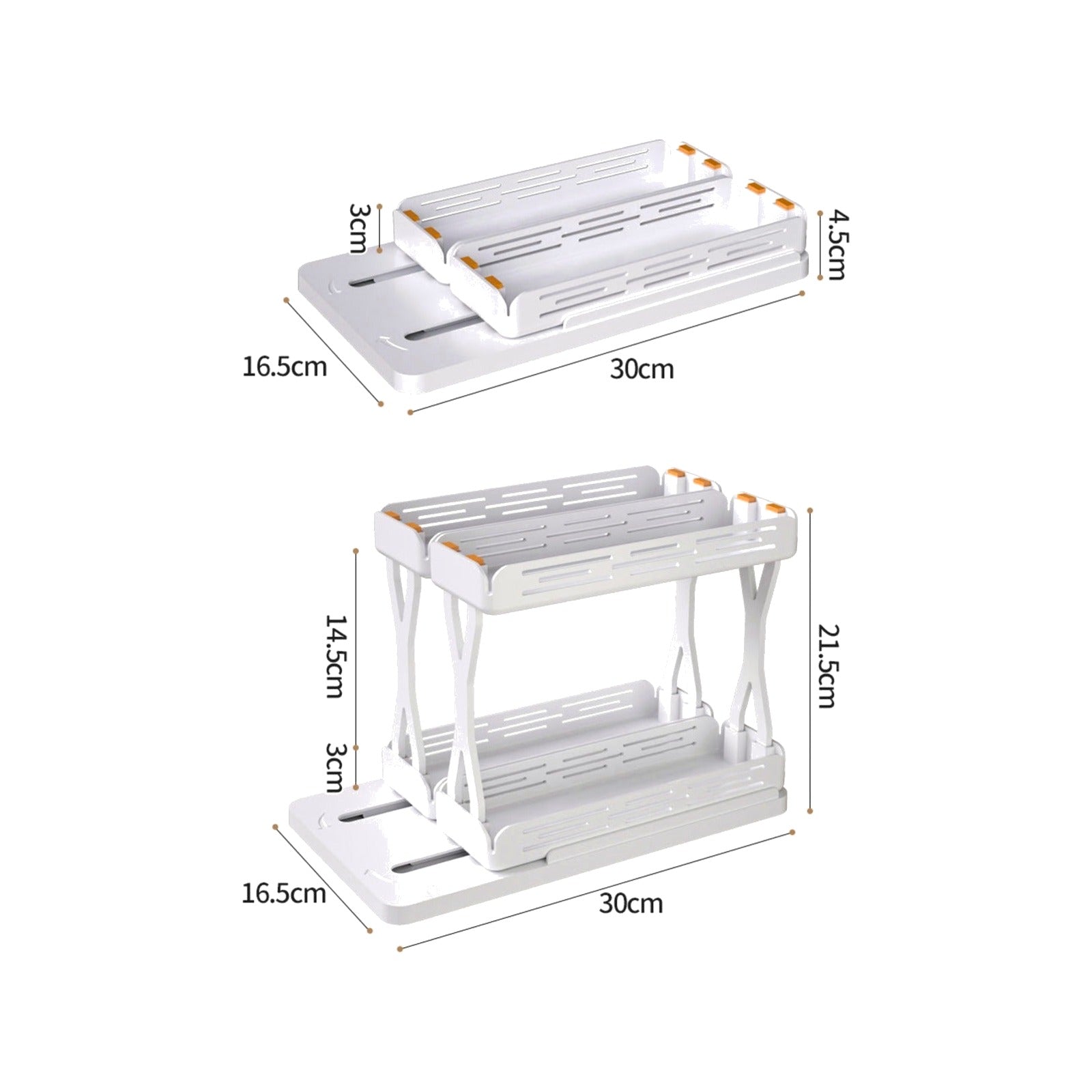 TrailPaw Pull-Out Rotating Spice Rack Organizer