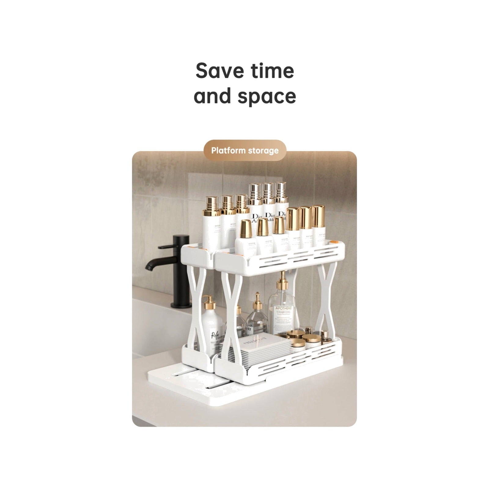 TrailPaw Pull-Out Rotating Spice Rack Organizer
